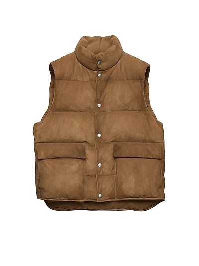 Suede Down Vest