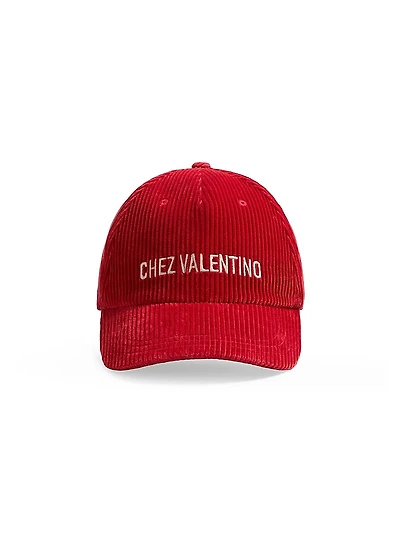 Chez Velvet Baseball Cap with Embroidery