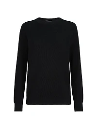 Cotton English Rib Sweater with Monili