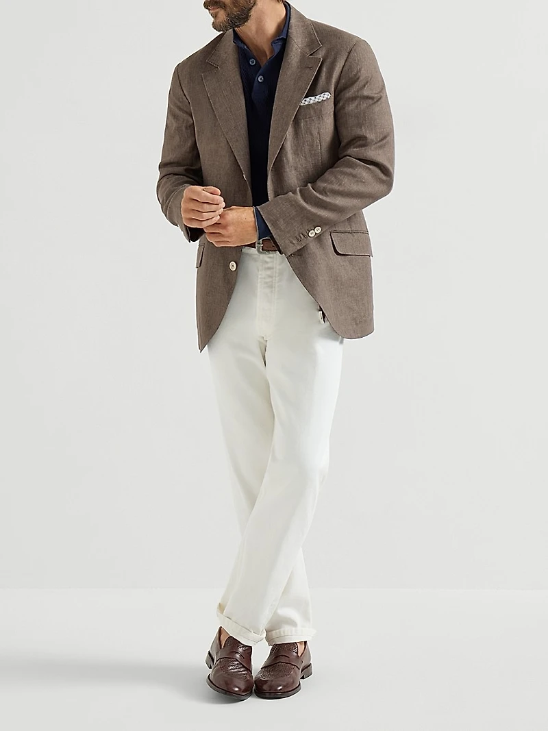 Cotton English Rib Knit Polo Shirt with Long Raglan Sleeves