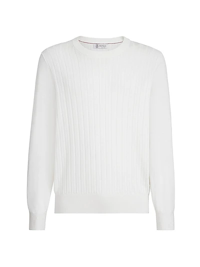 Cotton Textured Rib Sweater
