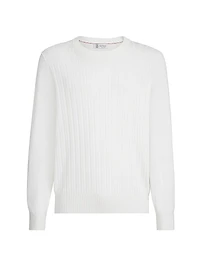 Cotton Textured Rib Sweater