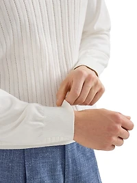 Cotton Textured Rib Sweater