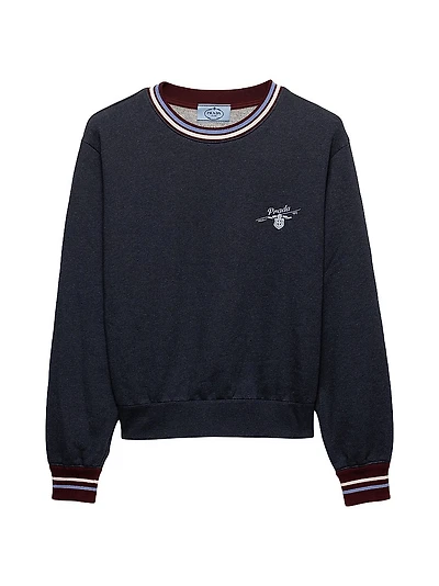 Cotton Fleece Crew-Neck Sweatshirt