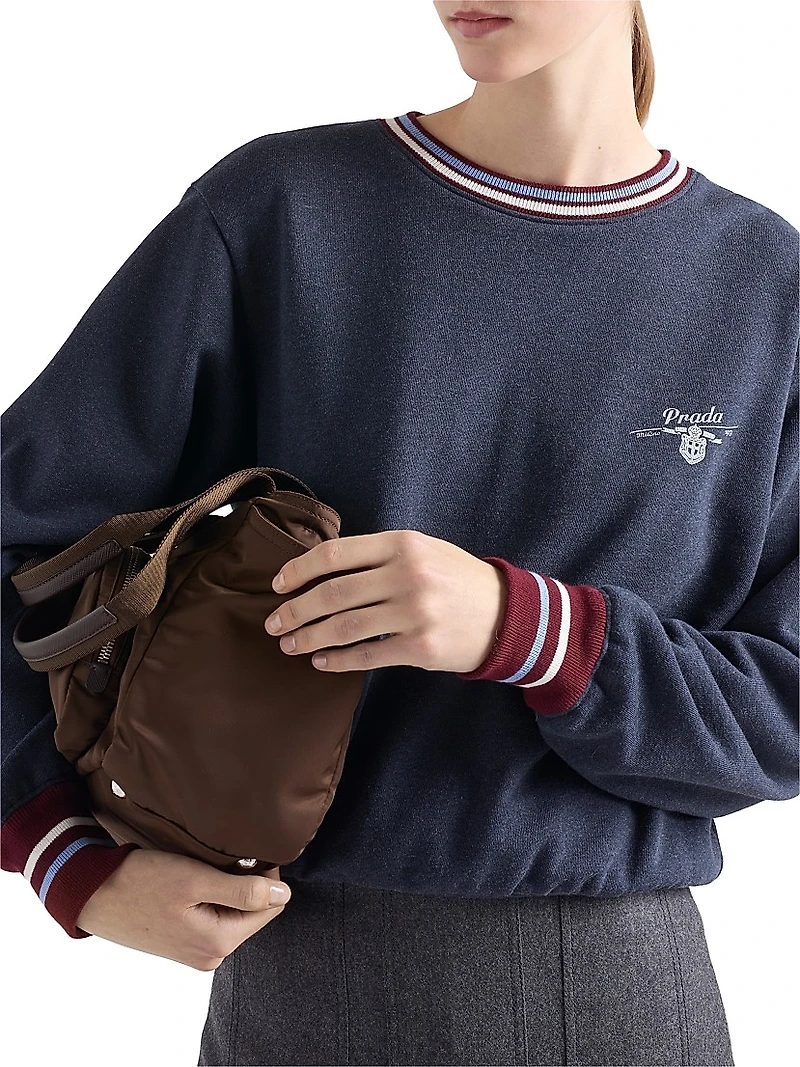 Cotton Fleece Crew-Neck Sweatshirt