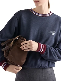 Cotton Fleece Crew-Neck Sweatshirt