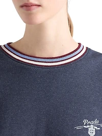 Cotton Fleece Crew-Neck Sweatshirt