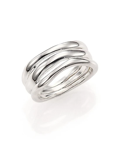 Glamazon Sterling Silver Triple-Band Ring