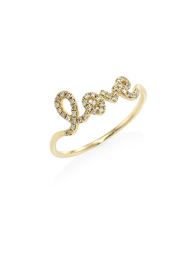Love Diamond & 14K Yellow Gold Ring