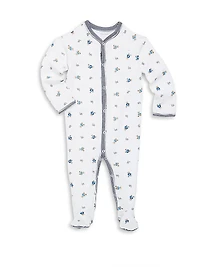 Baby Boy's Bear Print Cotton Footie