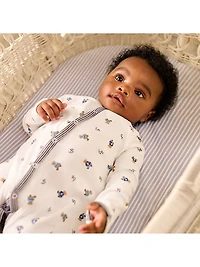 Baby Boy's Bear Print Cotton Footie