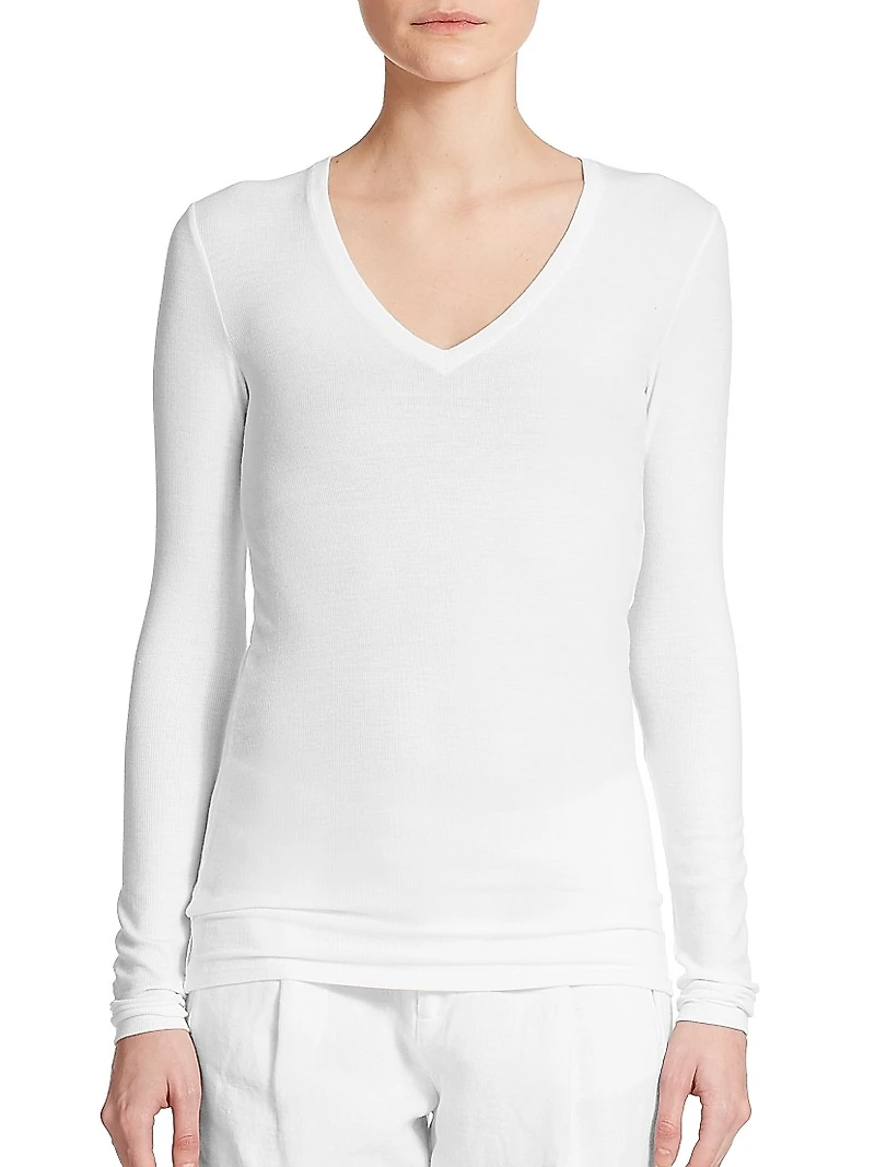Long-Sleeve V-Neck Tee