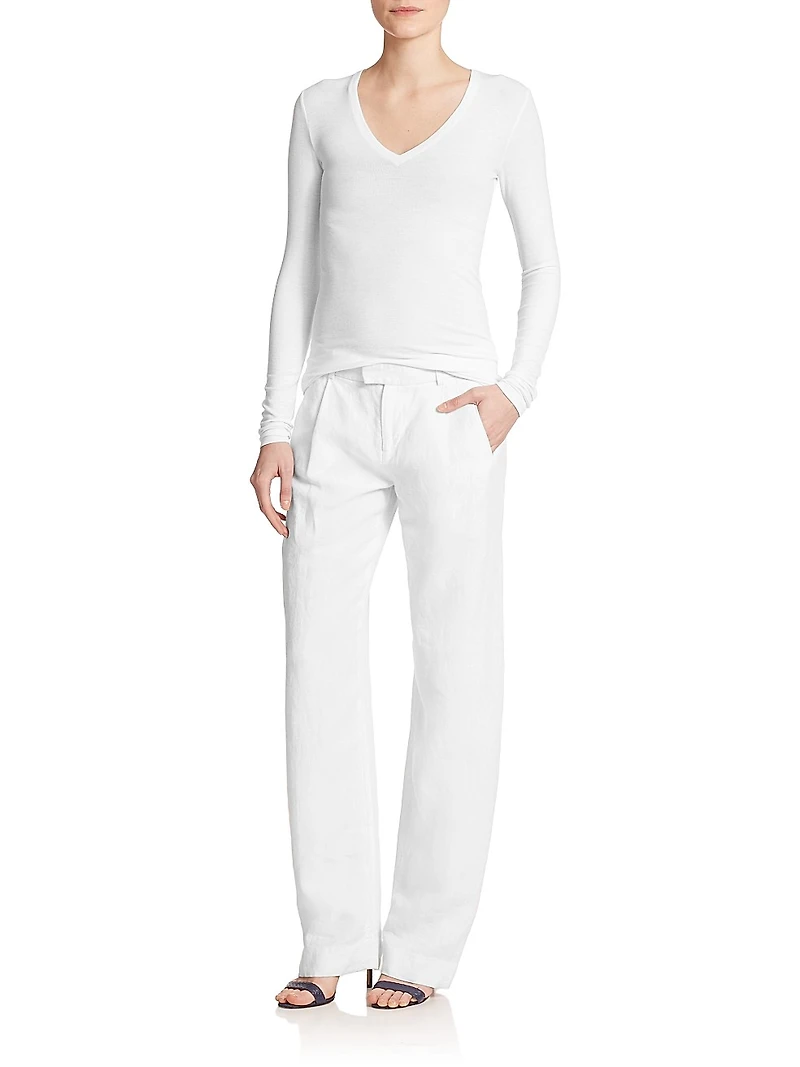 Long-Sleeve V-Neck Tee