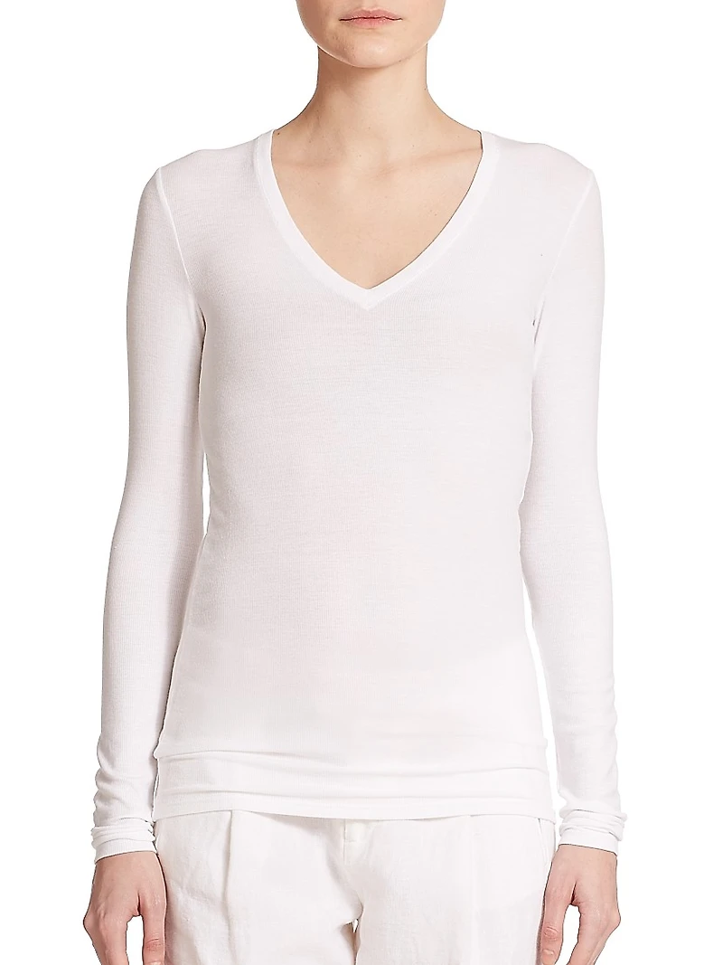 Long-Sleeve V-Neck Tee