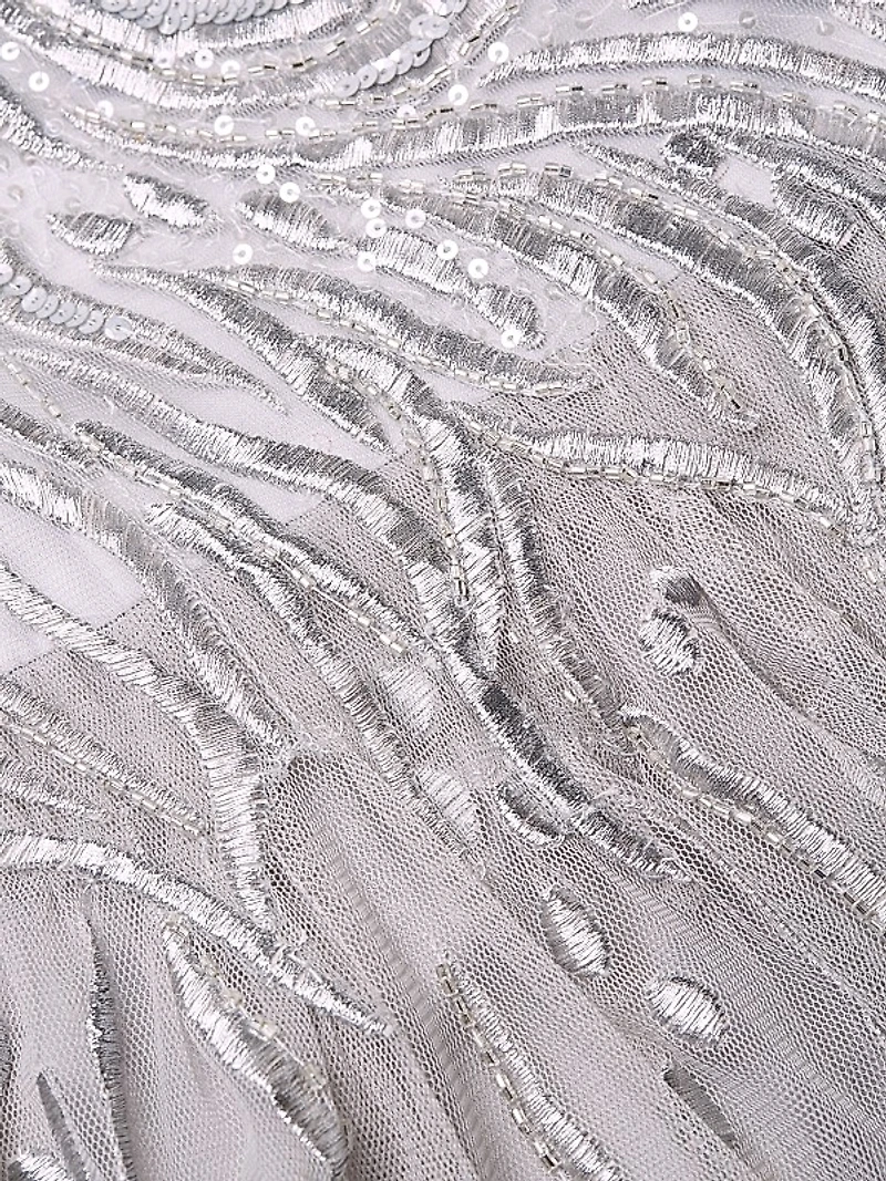 Embroidered Illusion Gown