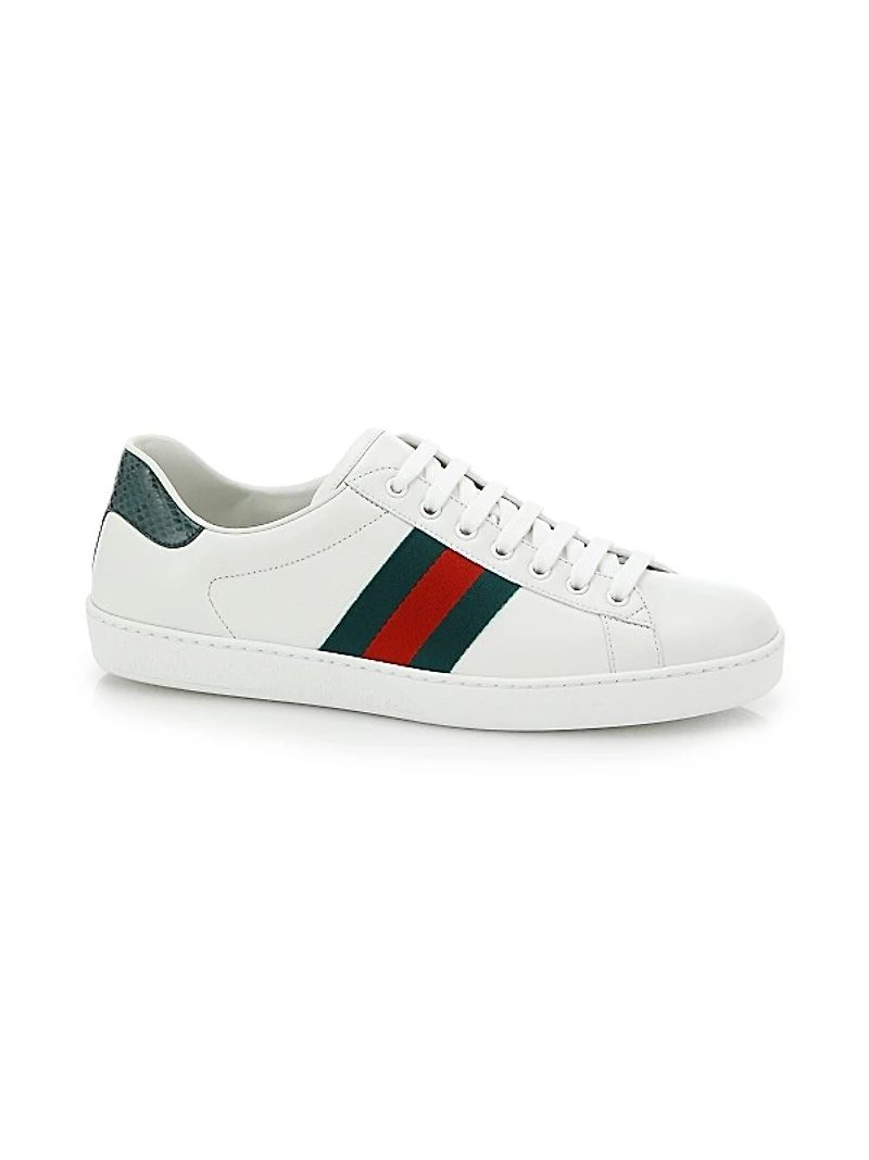 New Ace Crocodile-Embossed Sneakers