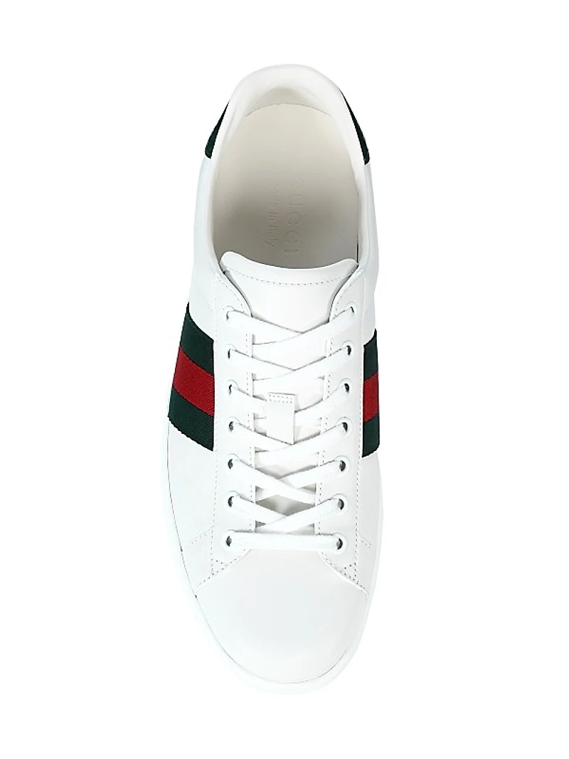 New Ace Crocodile-Embossed Sneakers