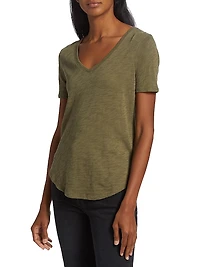 Slub Jersey V-Neck Tee