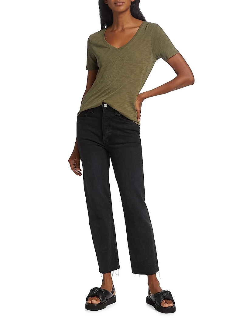 Slub Jersey V-Neck Tee