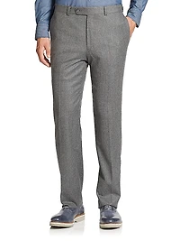 COLLECTION Wool Flat-Front Pants