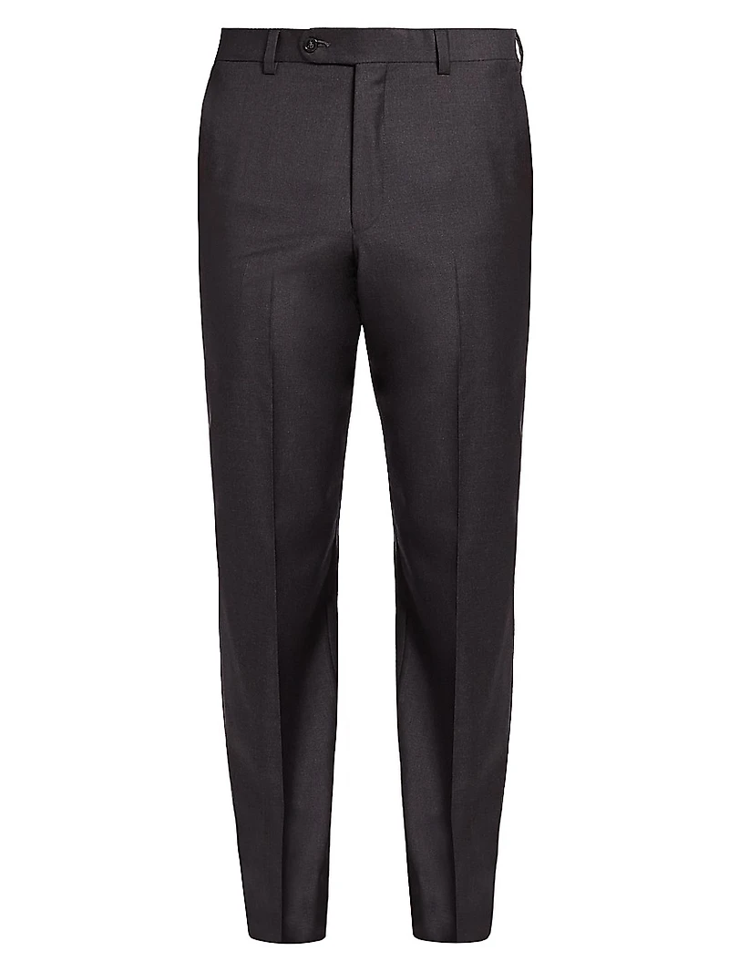 COLLECTION Wool Flat-Front Pants