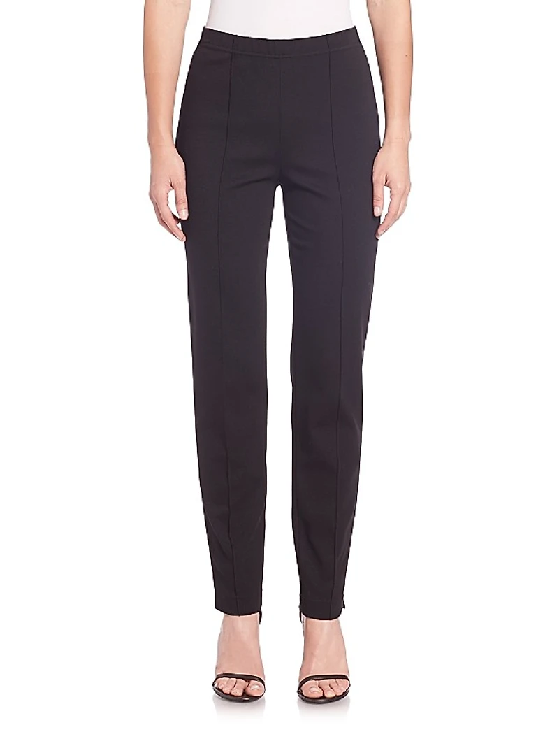 Cropped Pintuck Pants