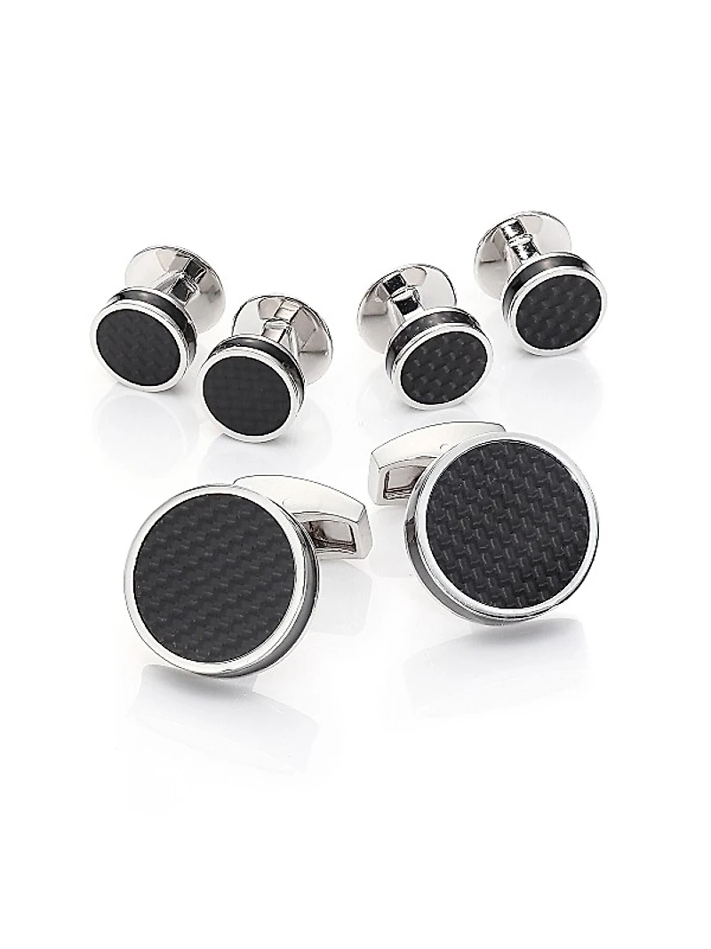 Round Carbon Fiber Stud Set