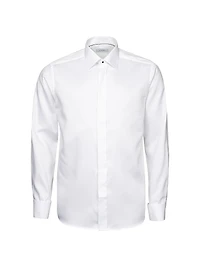 Slim-Fit Diamond Weave Formal Dress Shirt