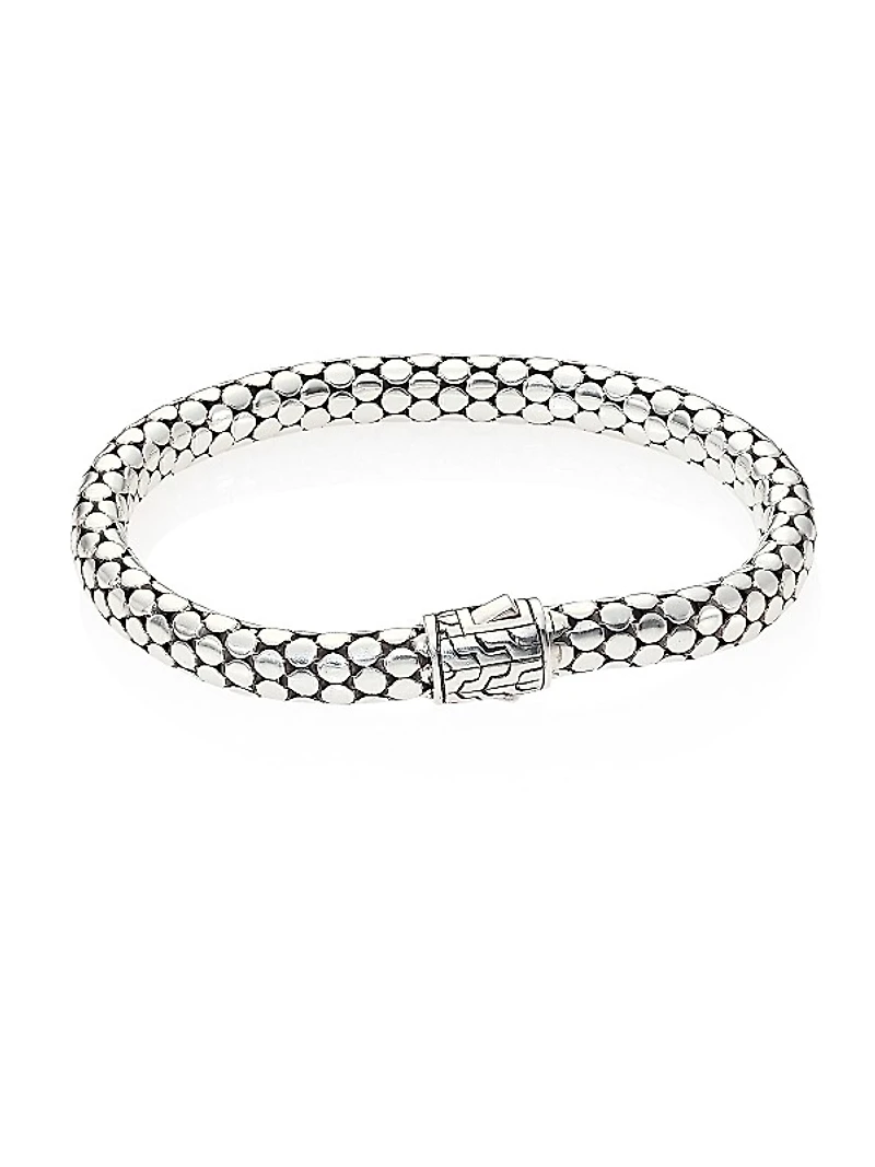 Dot Sterling Silver Small Chain Bracelet