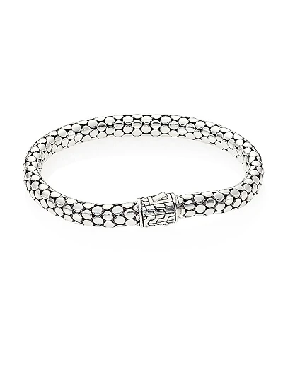 Dot Sterling Silver Small Chain Bracelet