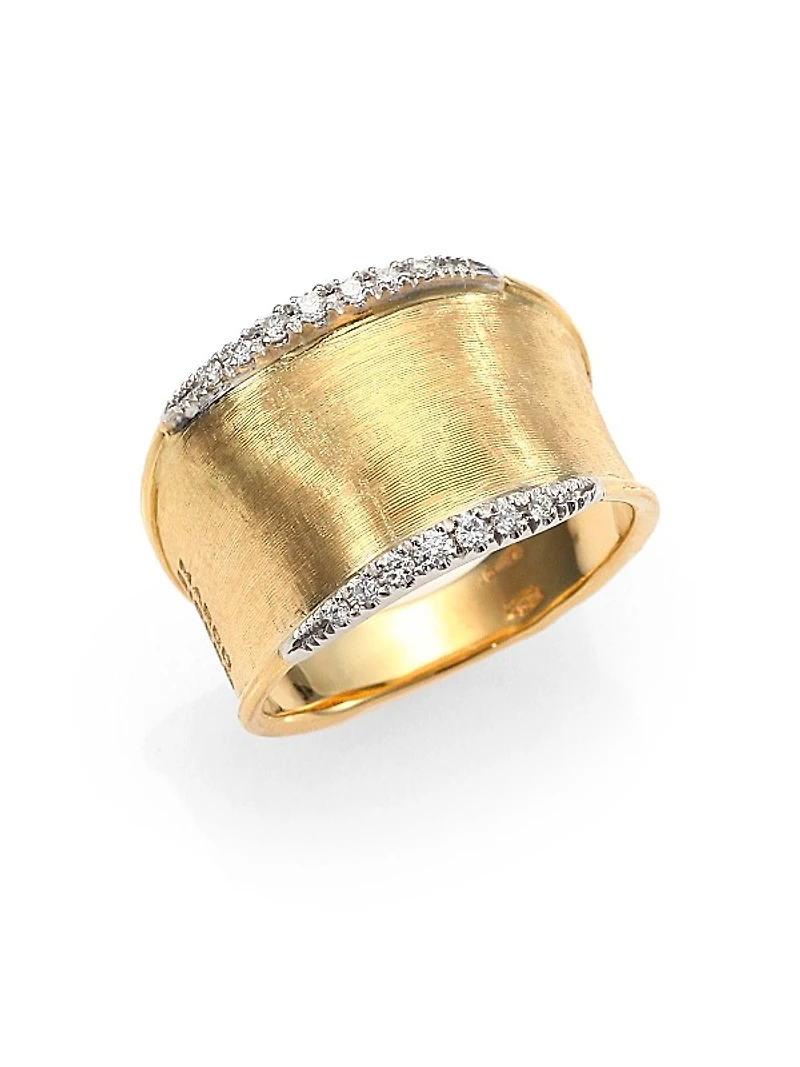 Lunaria Small 18K Yellow Gold & 0.14 TCW Diamond Ring