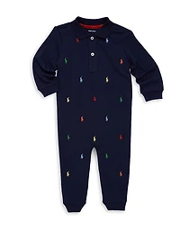 Baby Boy's Pony Cotton Interlock Coverall