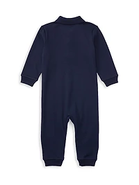 Baby Boy's Pony Cotton Interlock Coverall