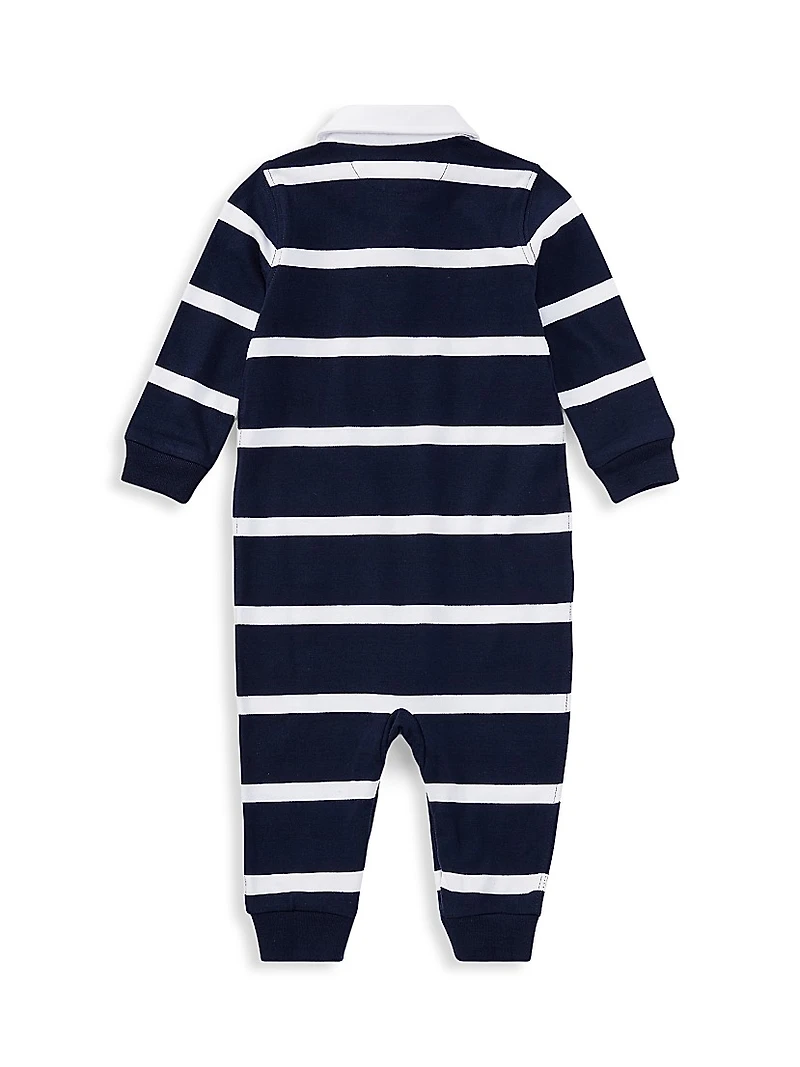Baby Boy's Cotton Rugby Coverall