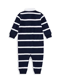 Baby Boy's Cotton Rugby Coverall