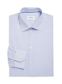 Slim-Fit Fine Striped Dress Shirt