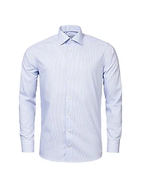 Slim-Fit Fine Striped Dress Shirt