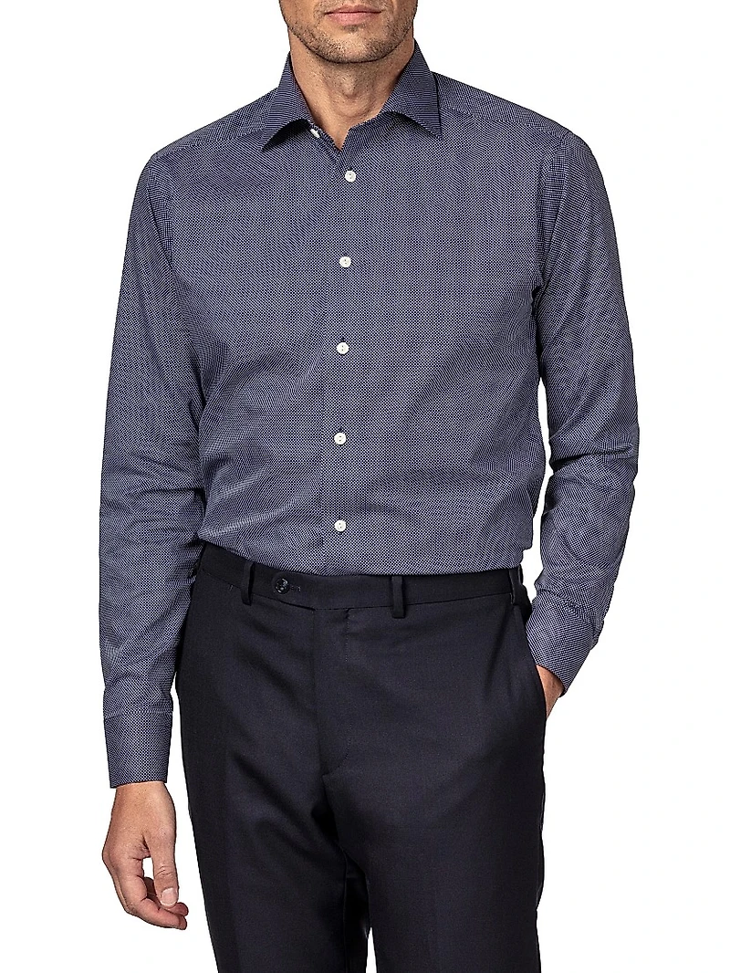 Slim-Fit Signature Polka Dot Dress Shirt