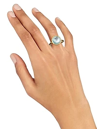 Jaipur 18k Gold & Topaz Cocktail Ring