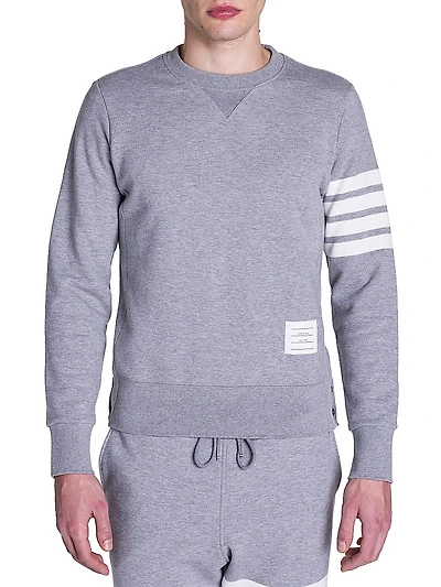 Bar Striped Sleeve Sweatshirt