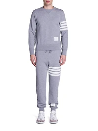 Bar Striped Sleeve Sweatshirt