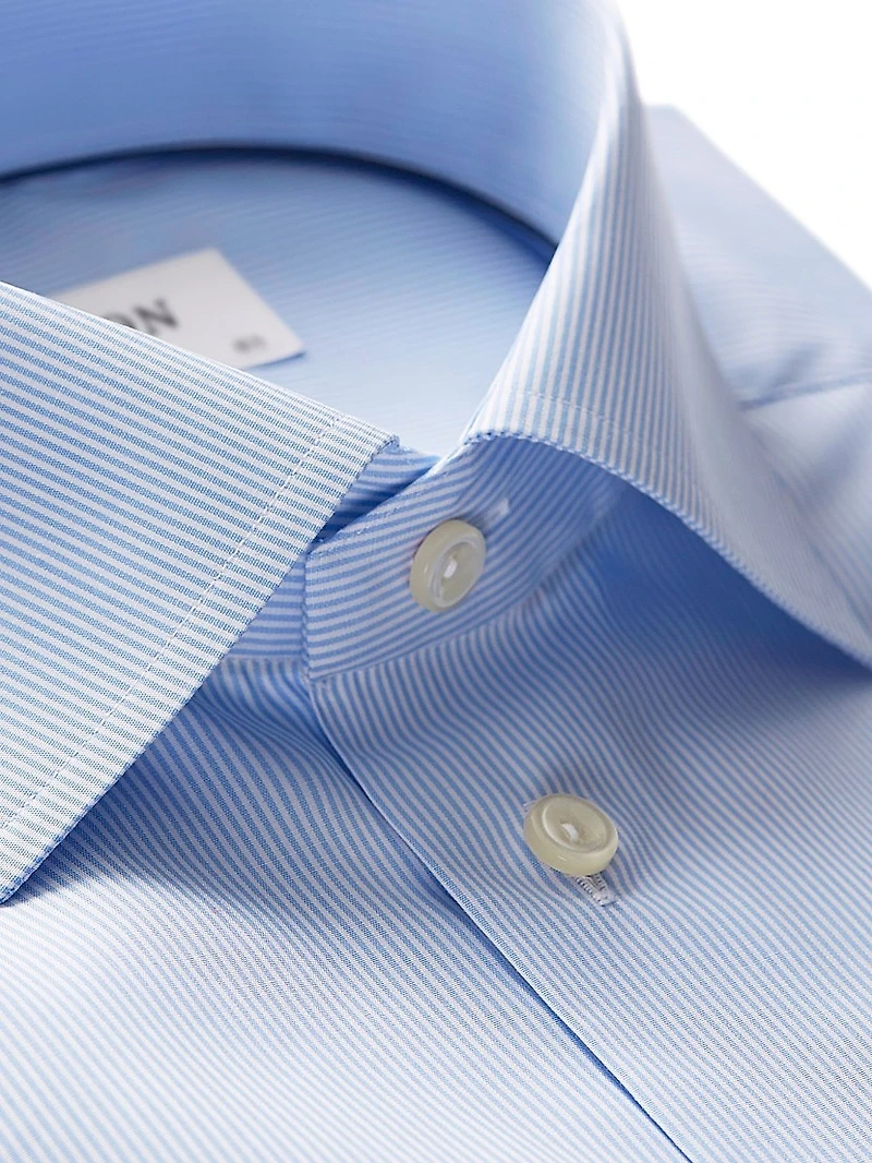 Contemporary-Fit Fine Striped Dress Shirt