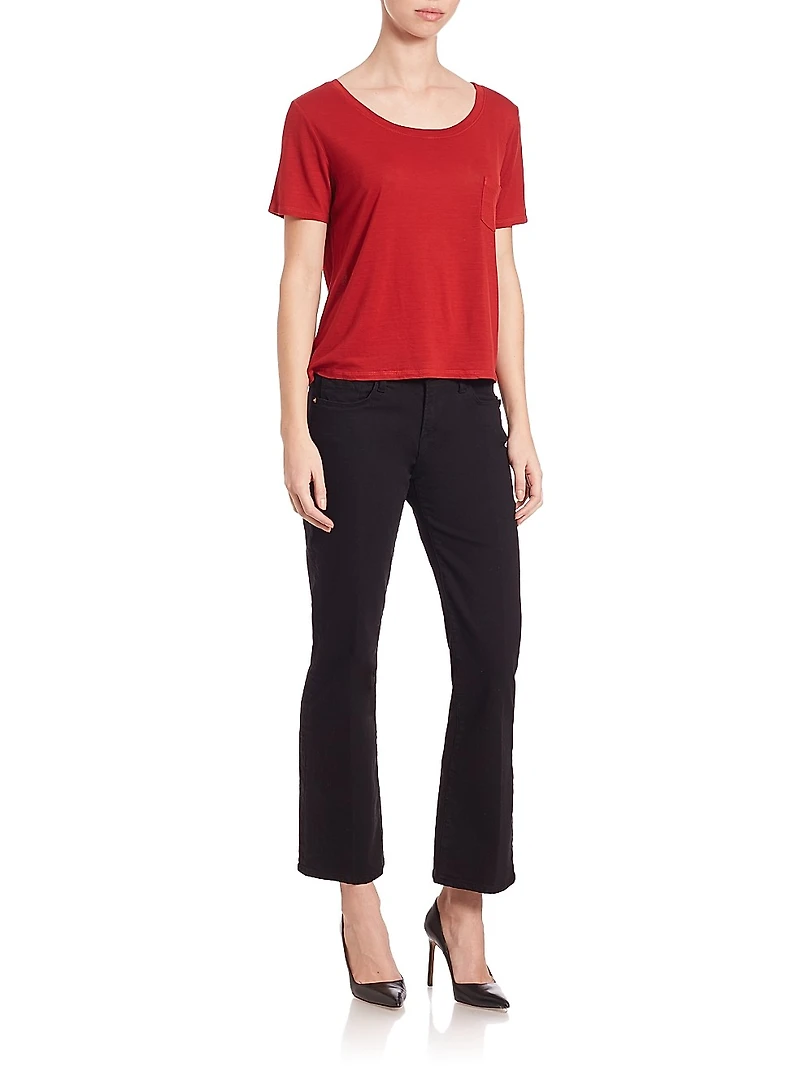 Le Crop Mid-Rise Bootcut Jeans