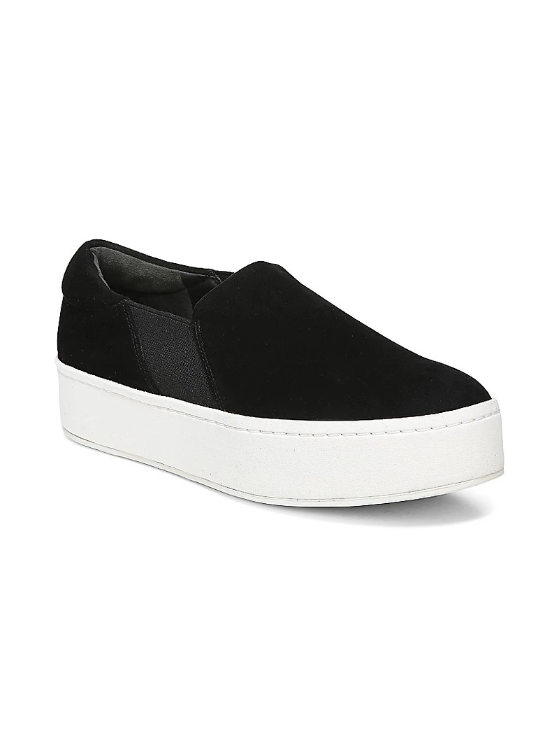 Warren Slip-On Platform Suede Sneakers