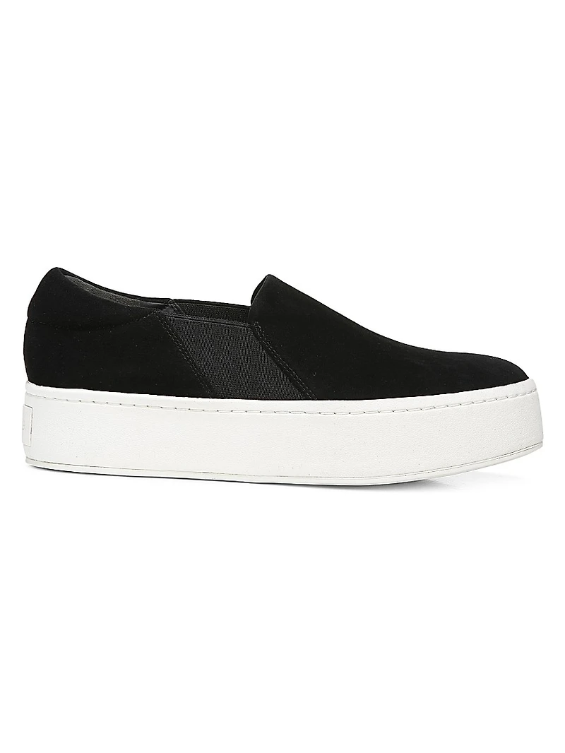 Warren Slip-On Platform Suede Sneakers