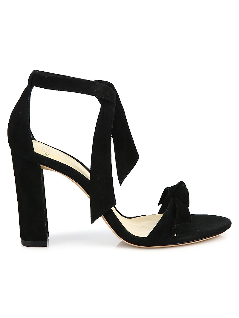 Clarita Bow Suede Sandals