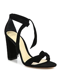 Clarita Bow Suede Sandals