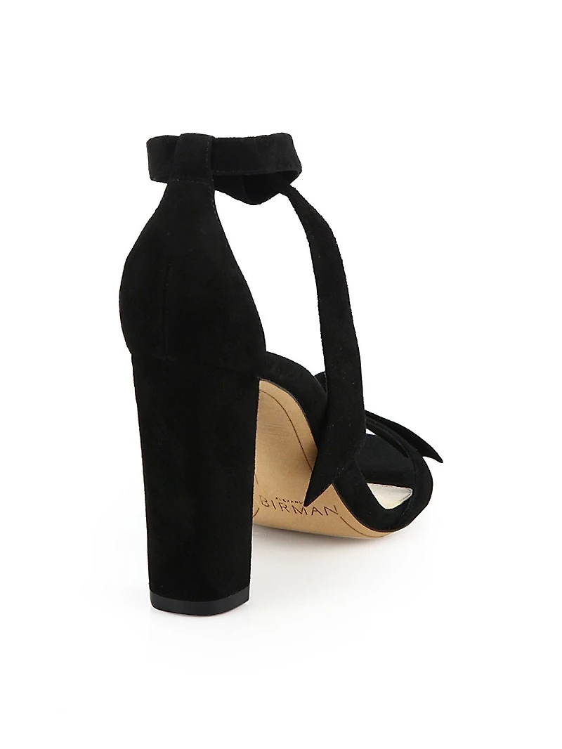 Clarita Bow Suede Sandals