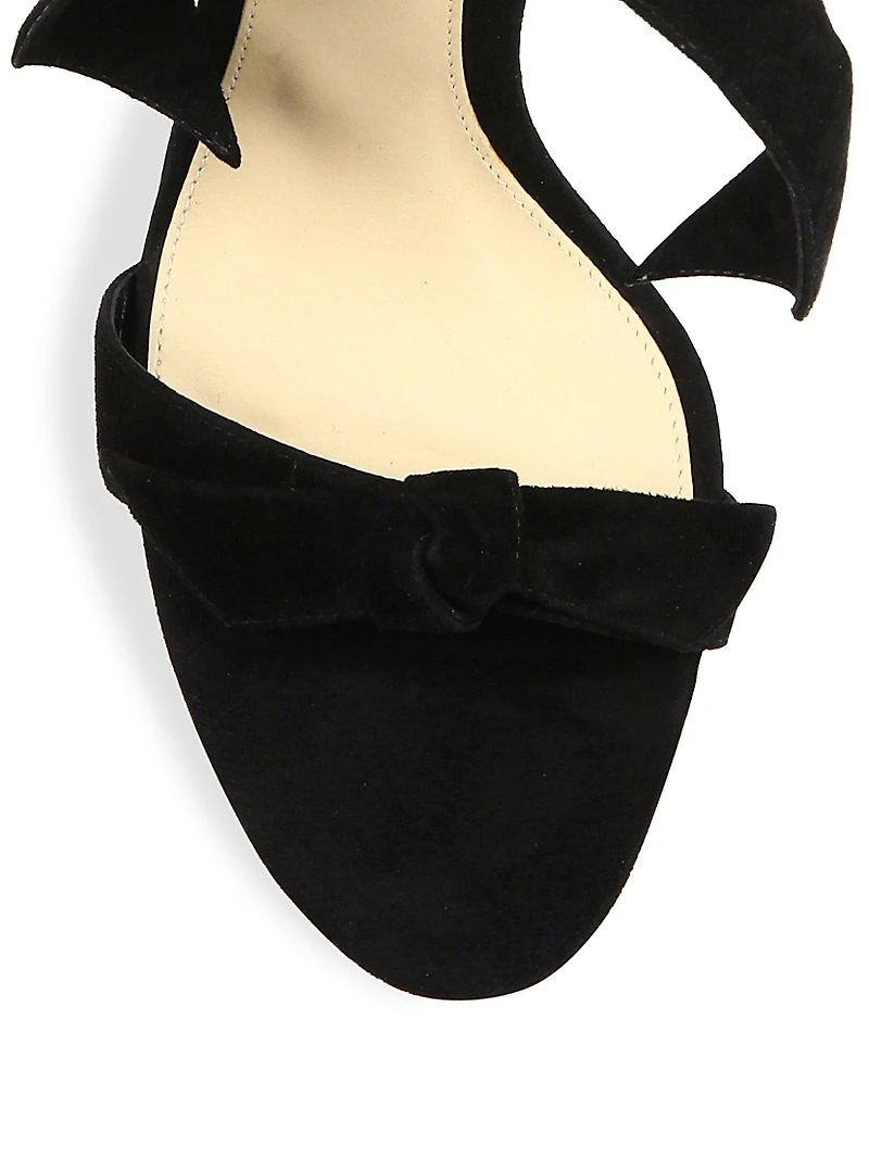 Clarita Bow Suede Sandals