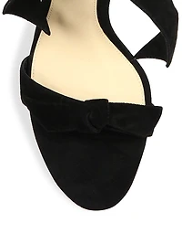 Clarita Bow Suede Sandals